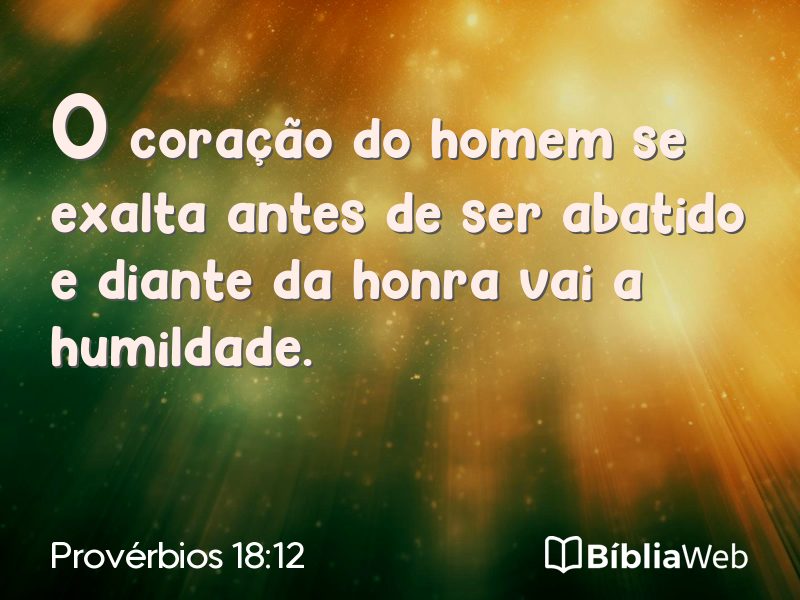 Provérbios 18:12 em imagem para compartilhar