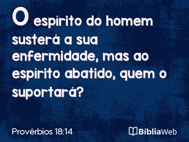 Provérbios 18:14 em imagem para compartilhar