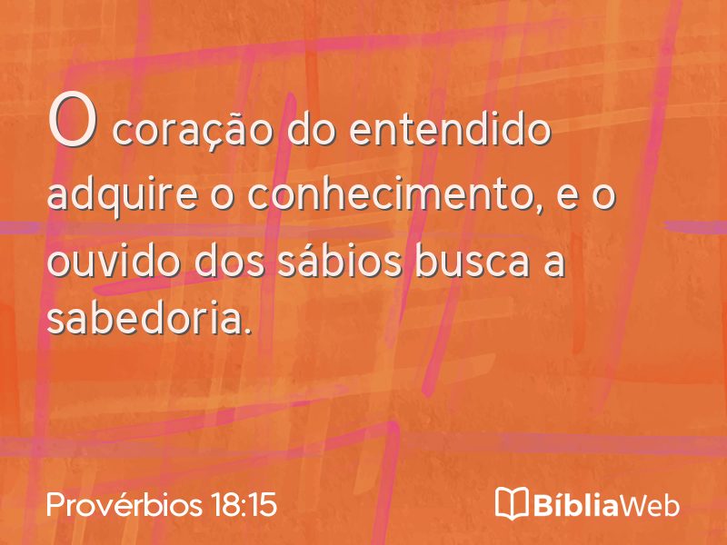 Provérbios 18:15 em imagem para compartilhar