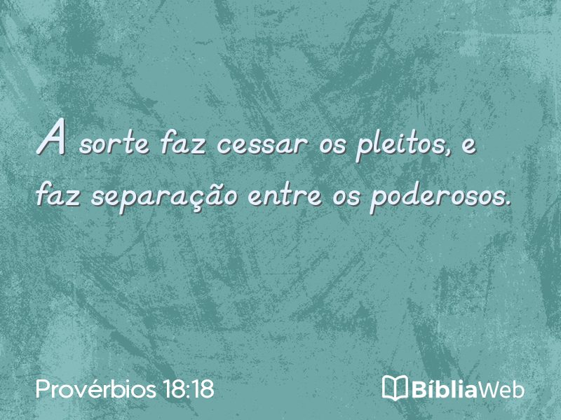 Provérbios 18:18 em imagem para compartilhar