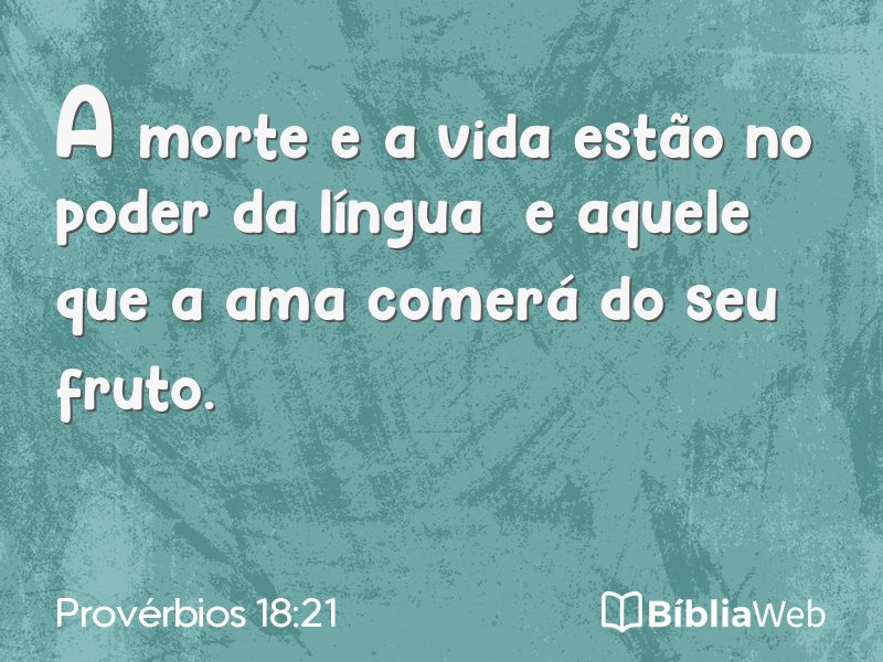 Provérbios 18:21 em imagem para compartilhar