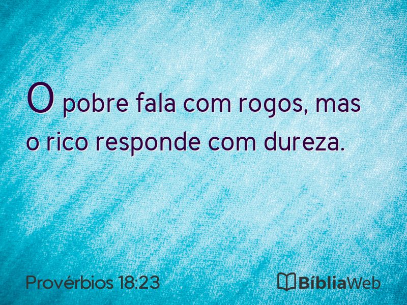Provérbios 18:23 em imagem para compartilhar