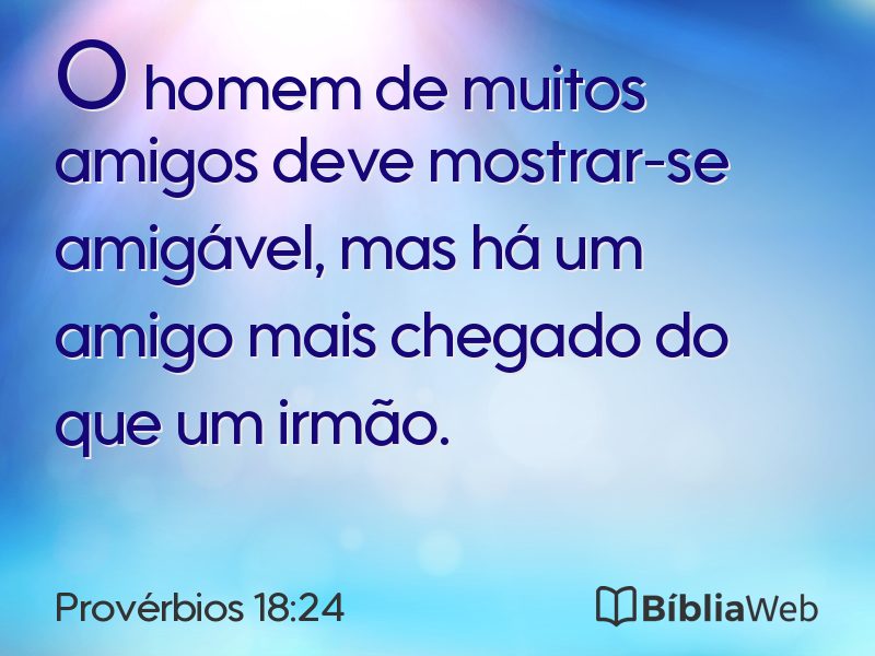 Provérbios 18:24 em imagem para compartilhar