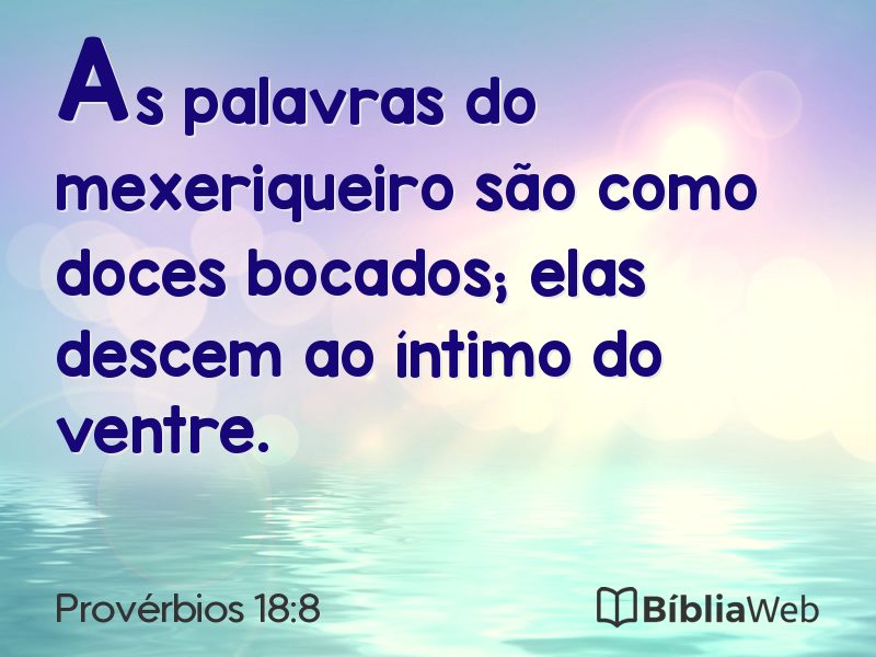Provérbios 18:8 em imagem para compartilhar