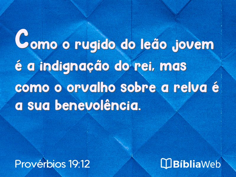 Provérbios 19:12 em imagem para compartilhar