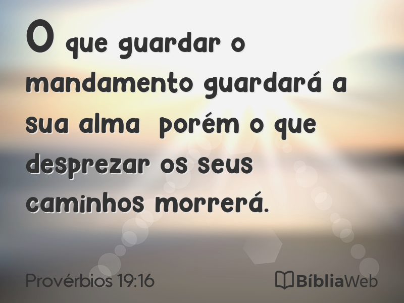 Provérbios 19:16 em imagem para compartilhar