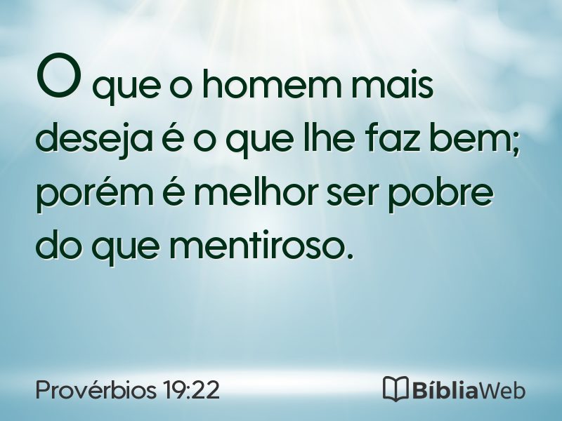 Provérbios 19:22 em imagem para compartilhar