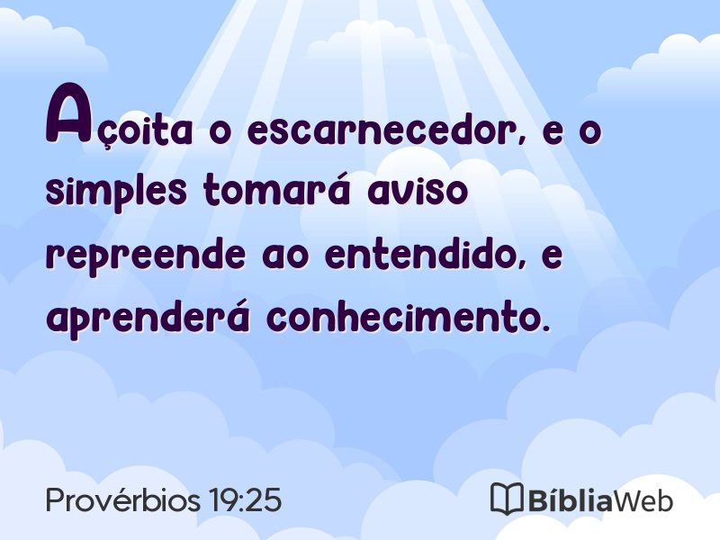 Provérbios 19:25 em imagem para compartilhar
