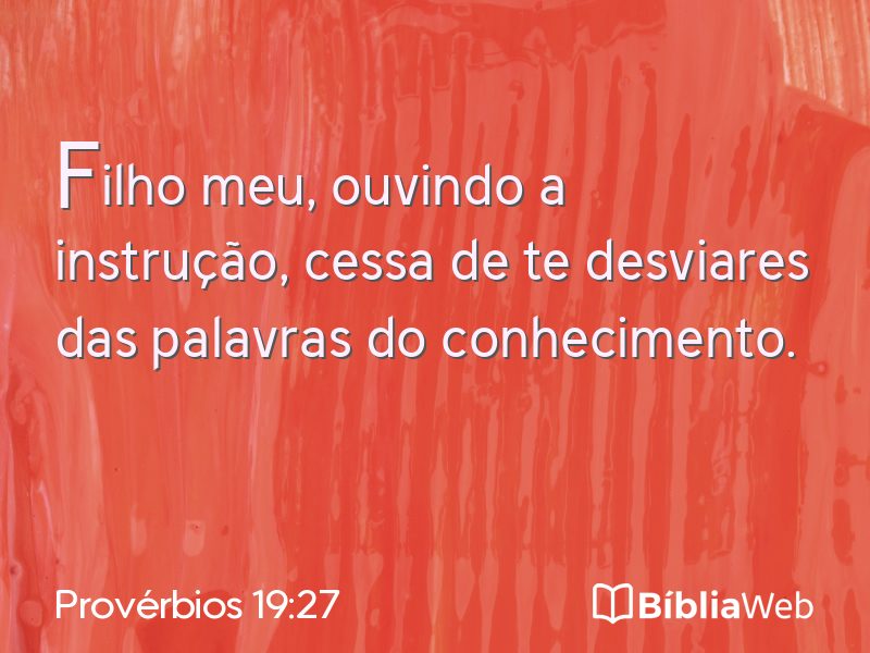 Provérbios 19:27 em imagem para compartilhar