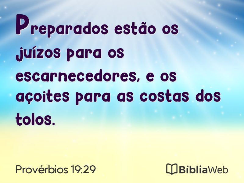 Provérbios 19:29 em imagem para compartilhar