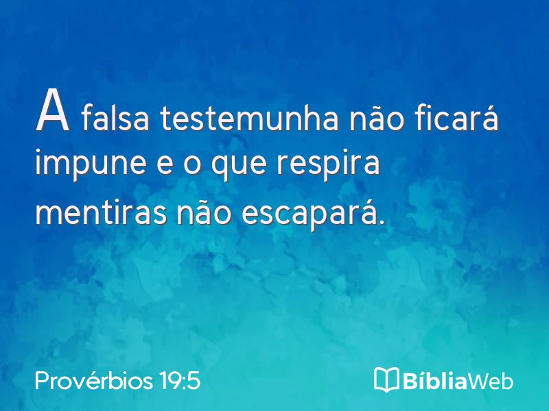 Provérbios 19:5 em imagem para compartilhar