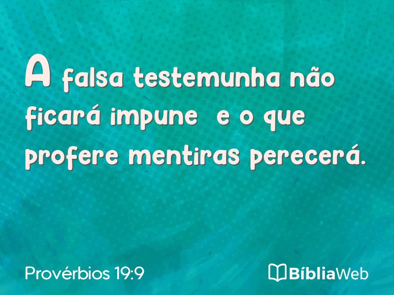 Provérbios 19:9 em imagem para compartilhar