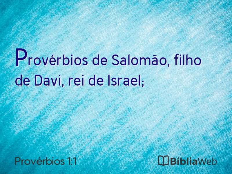 Provérbios 1:1 em imagem para compartilhar