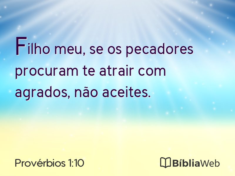 Provérbios 1:10 em imagem para compartilhar