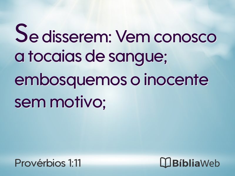 Provérbios 1:11 em imagem para compartilhar