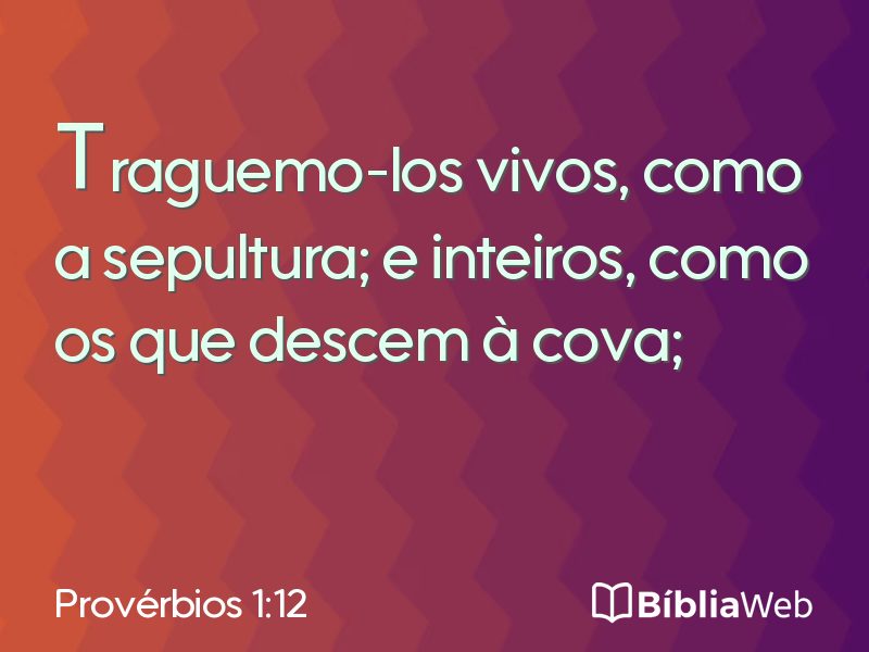 Provérbios 1:12 em imagem para compartilhar