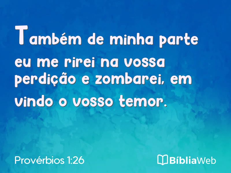 Provérbios 1:26 em imagem para compartilhar