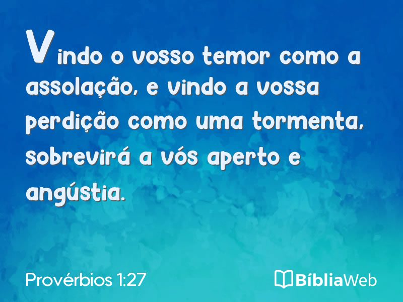 Provérbios 1:27 em imagem para compartilhar