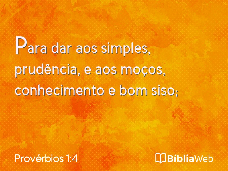 Provérbios 1:4 em imagem para compartilhar