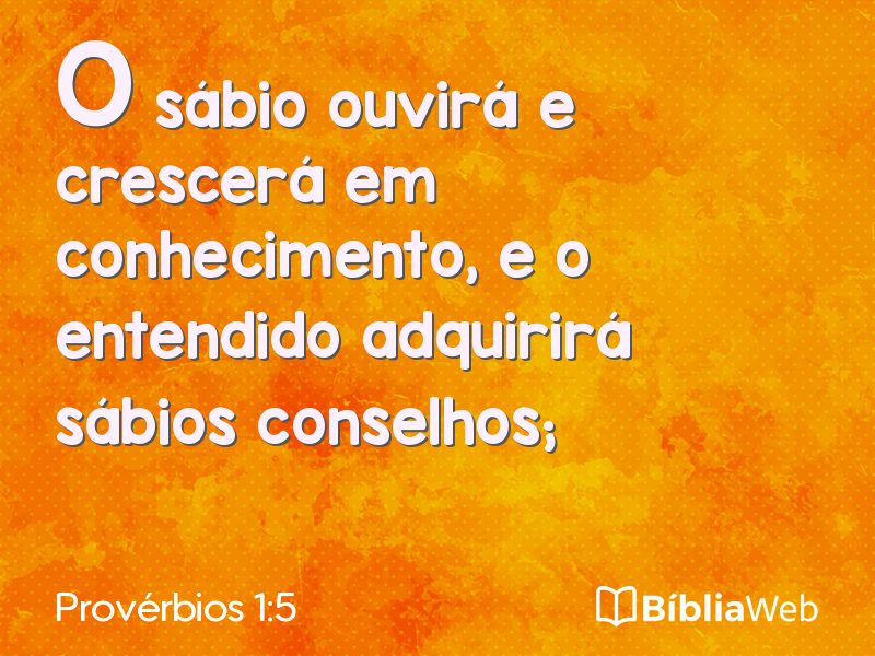 Provérbios 1:5 em imagem para compartilhar