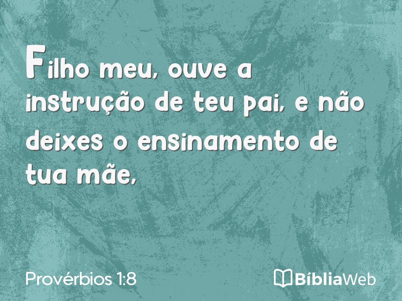 Provérbios 1:8 em imagem para compartilhar