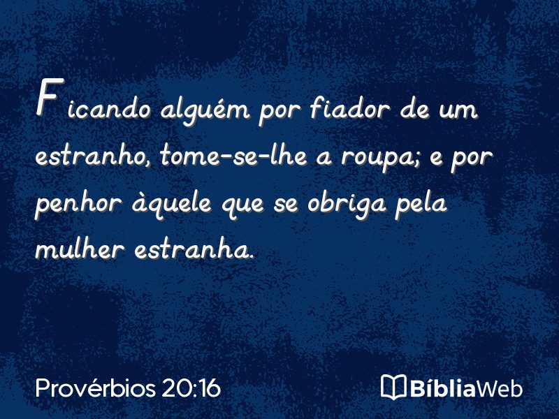 Provérbios 20:16 em imagem para compartilhar