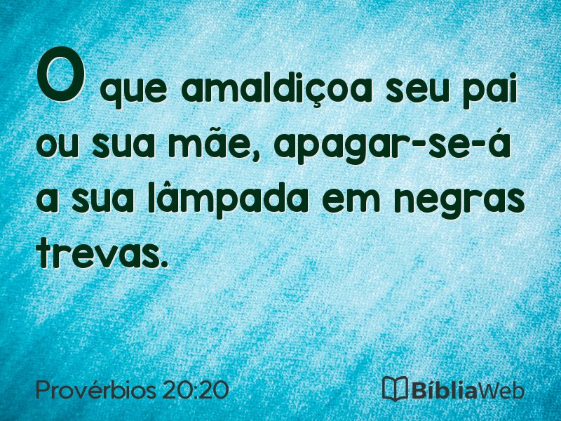 Provérbios 20:20 em imagem para compartilhar