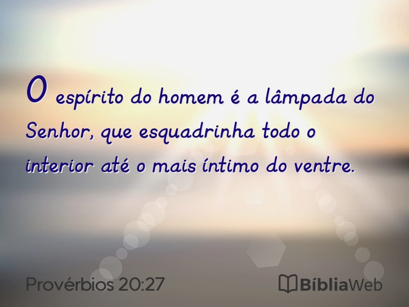 Provérbios 20:27 em imagem para compartilhar