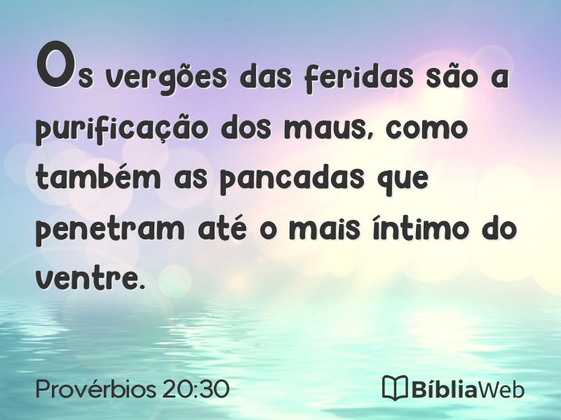 Provérbios 20:30 em imagem para compartilhar