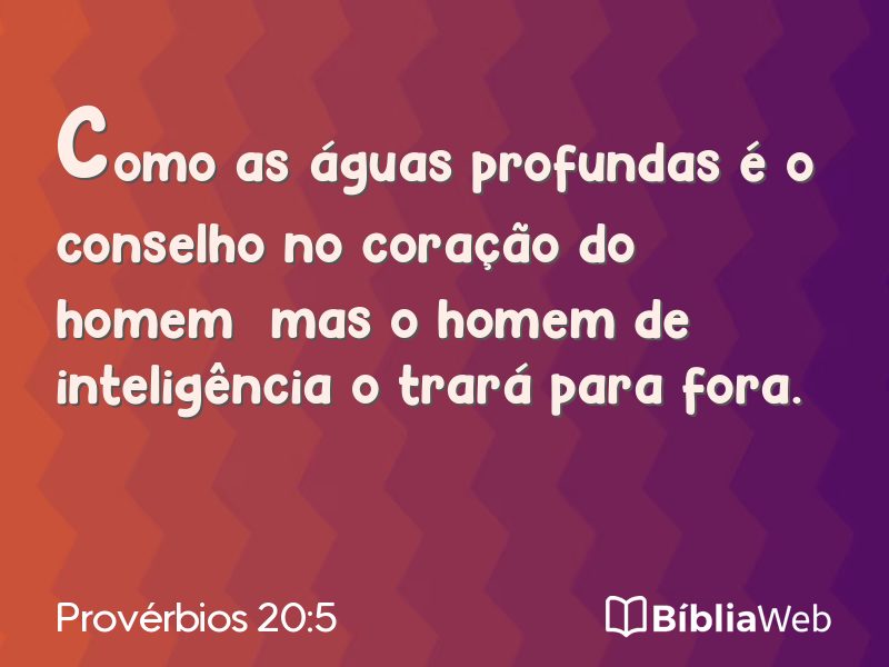 Provérbios 20:5 em imagem para compartilhar