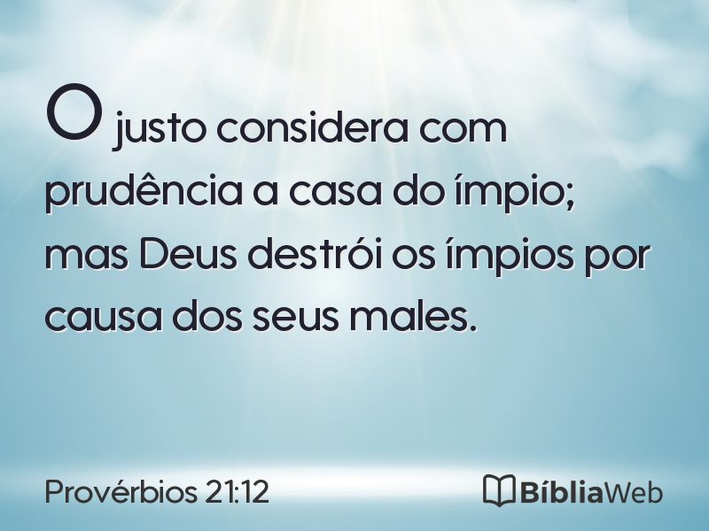 Provérbios 21:12 em imagem para compartilhar