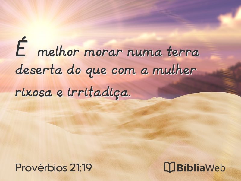 Provérbios 21:19 em imagem para compartilhar