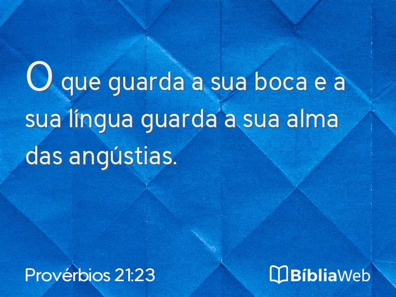 Provérbios 21:23 em imagem para compartilhar
