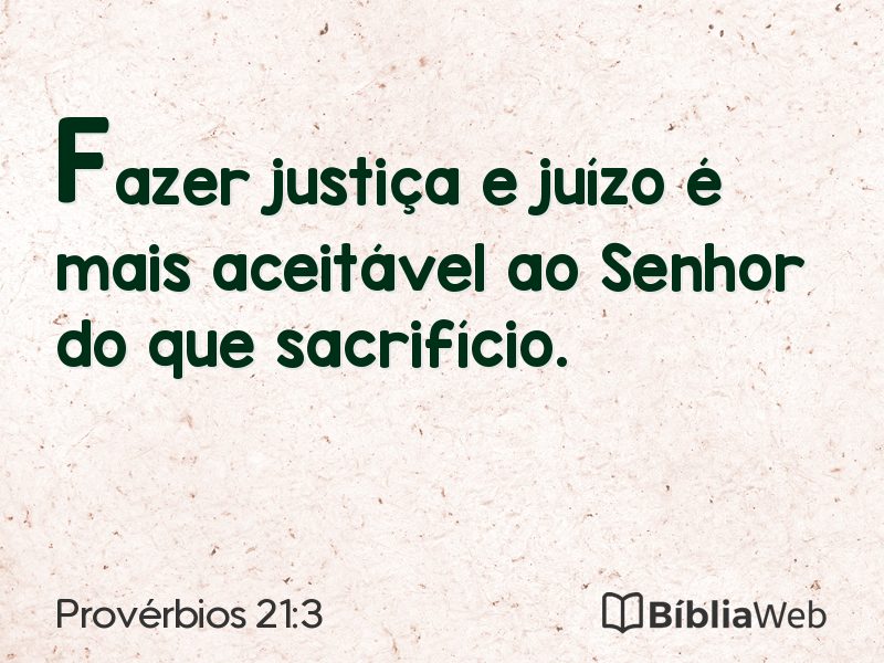 Provérbios 21:3 em imagem para compartilhar