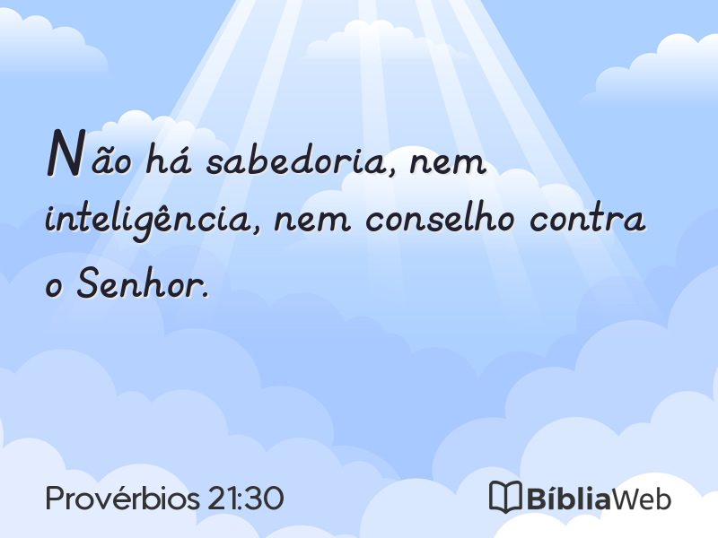 Provérbios 21:30 em imagem para compartilhar