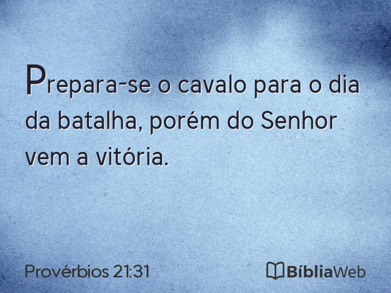 Provérbios 21:31 em imagem para compartilhar