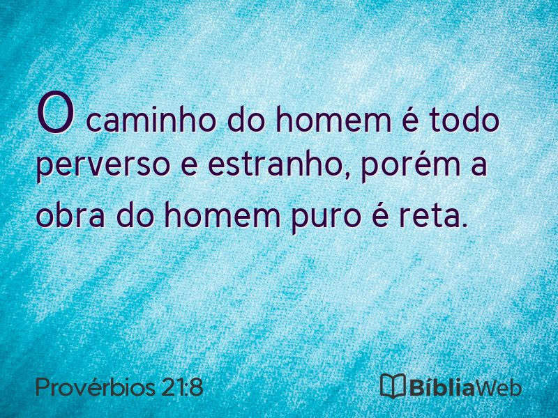 Provérbios 21:8 em imagem para compartilhar
