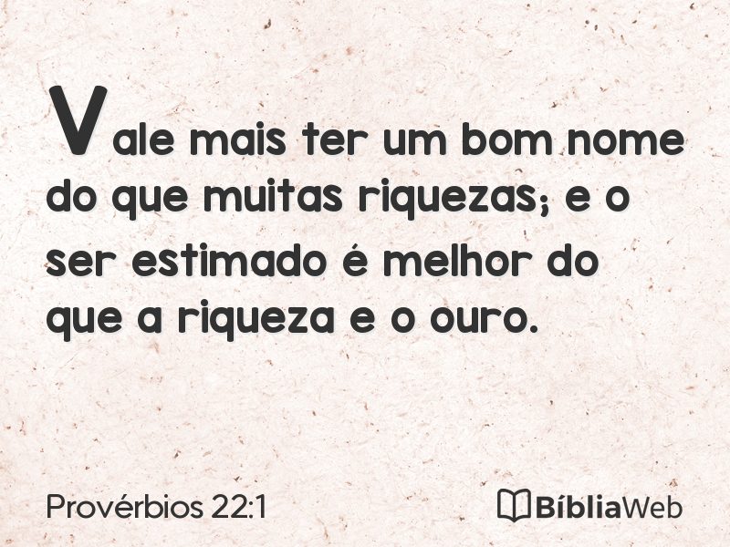 Provérbios 22:1 em imagem para compartilhar