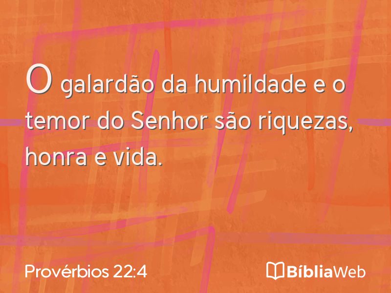Provérbios 22:4 em imagem para compartilhar