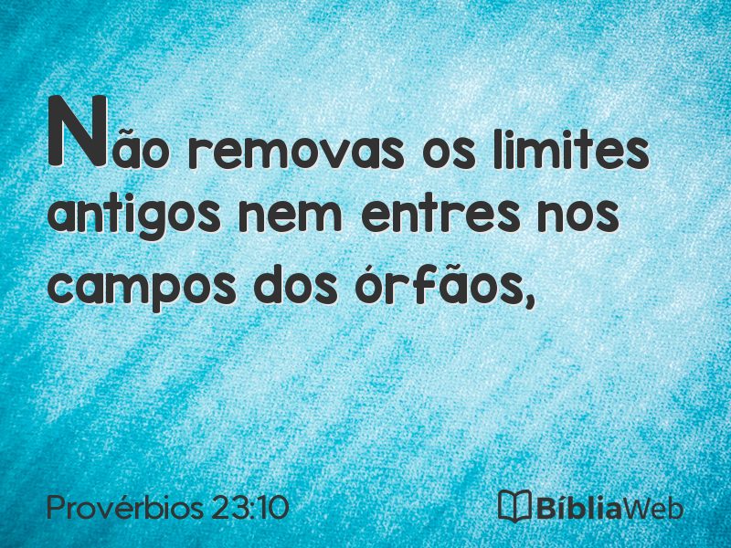 Provérbios 23:10 em imagem para compartilhar
