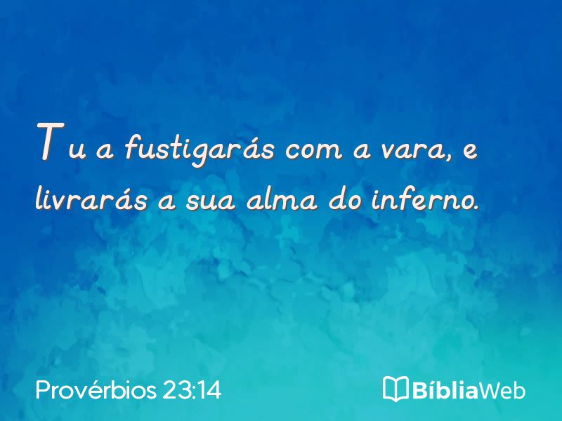 Provérbios 23:14 em imagem para compartilhar