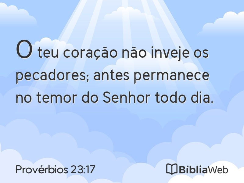 Provérbios 23:17 em imagem para compartilhar