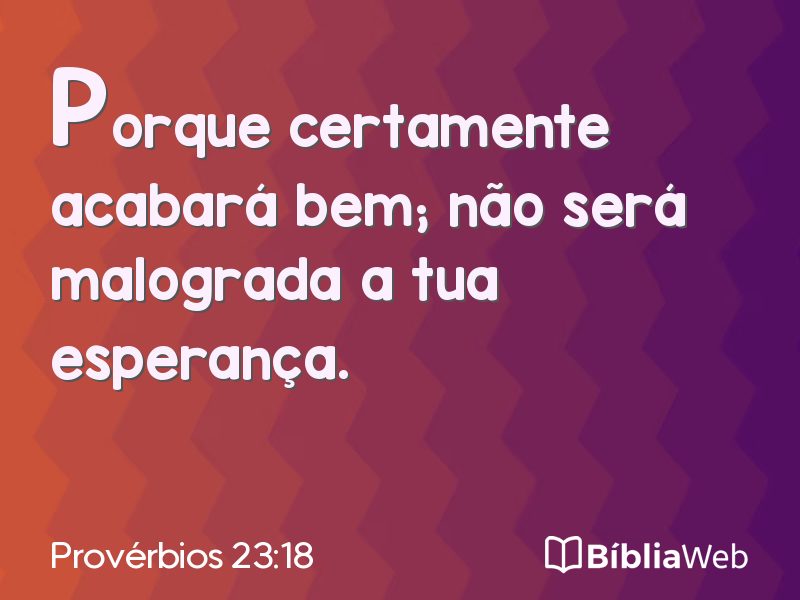 Provérbios 23:18 em imagem para compartilhar