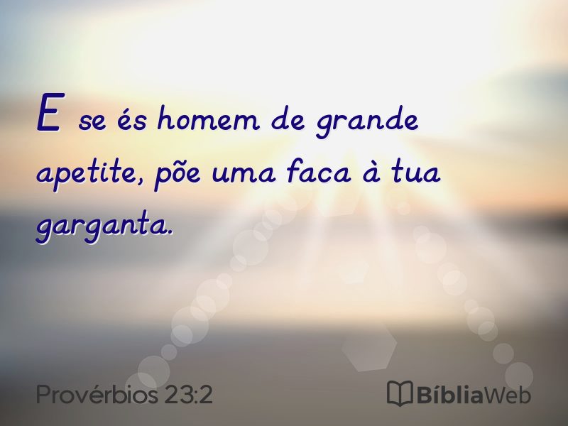 Provérbios 23:2 em imagem para compartilhar