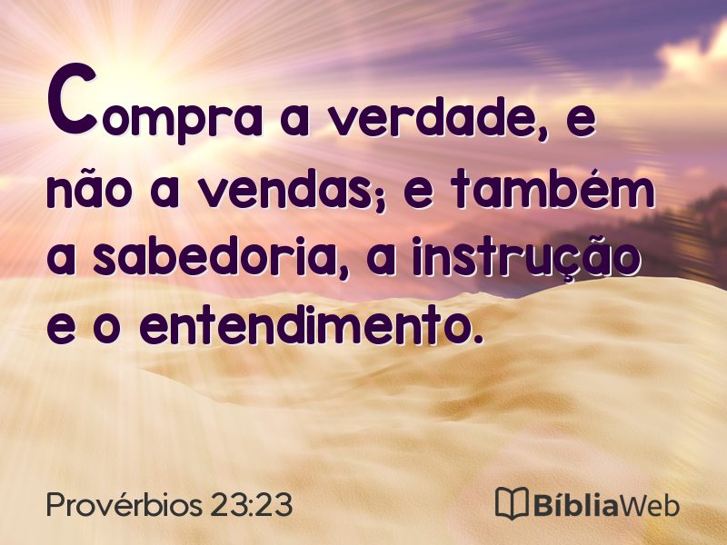 Provérbios 23:23 em imagem para compartilhar