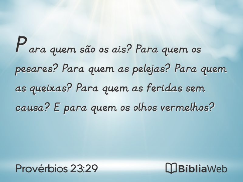 Provérbios 23:29 em imagem para compartilhar