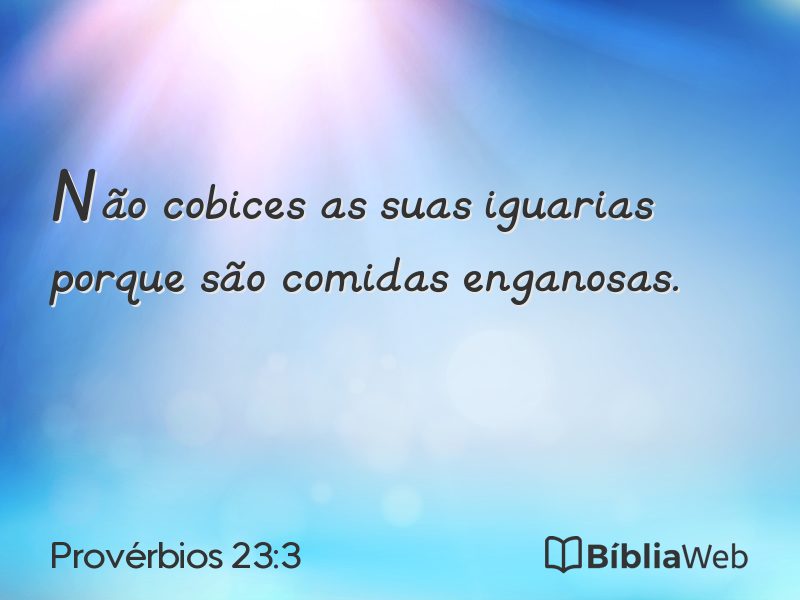 Provérbios 23:3 em imagem para compartilhar