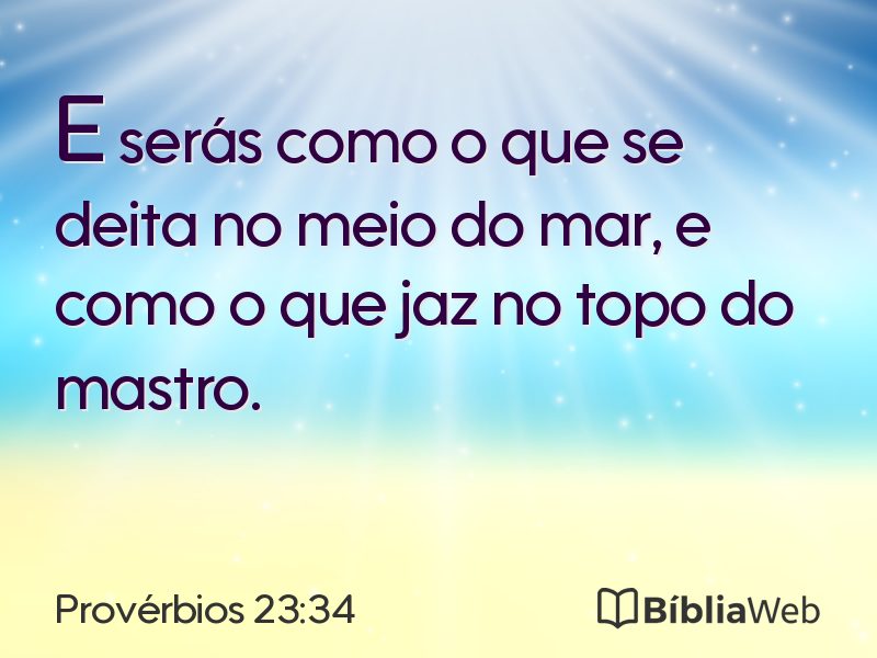 Provérbios 23:34 em imagem para compartilhar