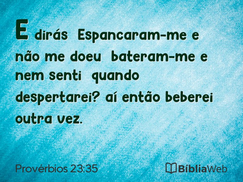 Provérbios 23:35 em imagem para compartilhar