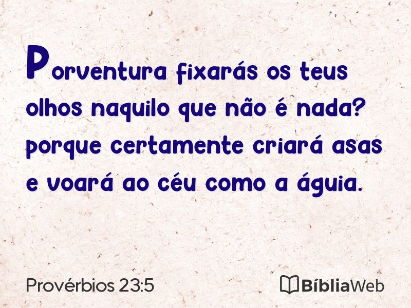 Provérbios 23:5 em imagem para compartilhar